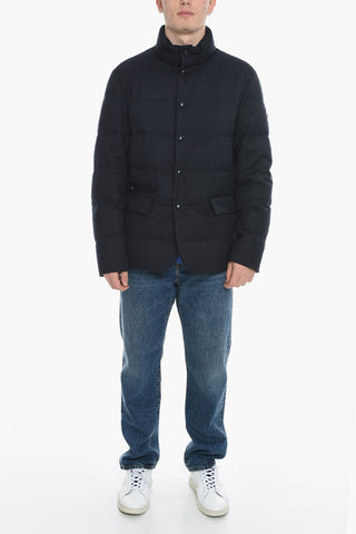 Solid Color LUXE Down Jacket with Front Buttoning