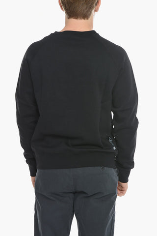 Crewneck Sweatshirt NEVER FEAR in Solid Color with Contrast Print