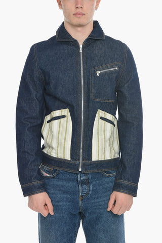 Giubbotto MILES in Denim con Tasche a Contrasto
