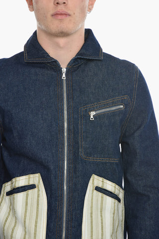 Giubbotto MILES in Denim con Tasche a Contrasto