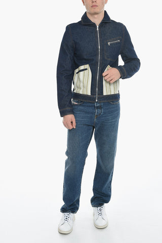 Giubbotto MILES in Denim con Tasche a Contrasto