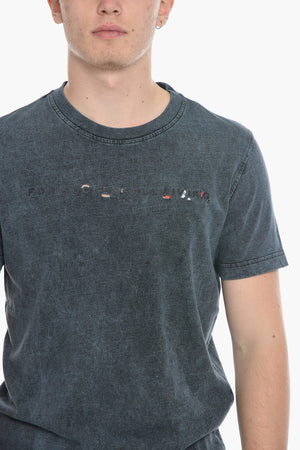 Crew Neck T-Shirt T-DIEGOR-E5 Vintage Effect