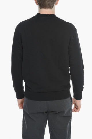 Brushed Cotton S-CREW-DIVISION Crew-neck Sweatshirt with Embroidered Logo