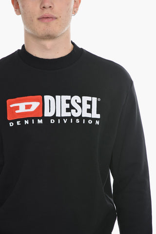 Brushed Cotton S-CREW-DIVISION Crew-neck Sweatshirt with Embroidered Logo