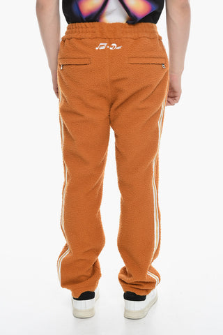 Bouclè Wool Pants with Contrasting Side Band