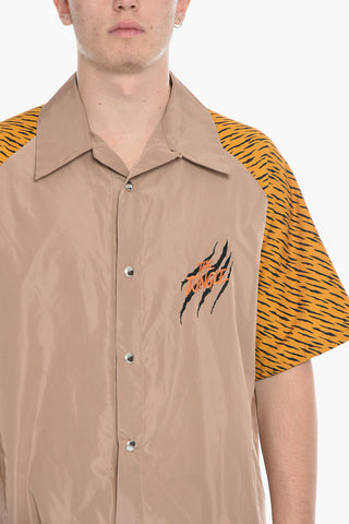 Polyester Overshirt with Animal Sleeves