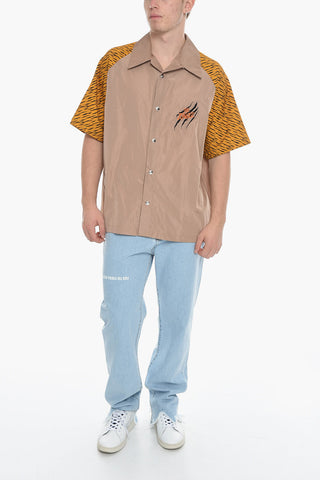 Polyester Overshirt with Animal Sleeves