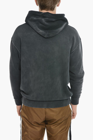 Felpa Hoodie S-UMMER-E7 Effetto Acid Wash