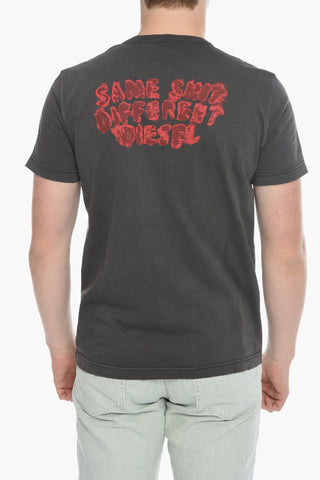 Crew-neck T-DIEGOR-E2 T-Shirt with Contrasting Print