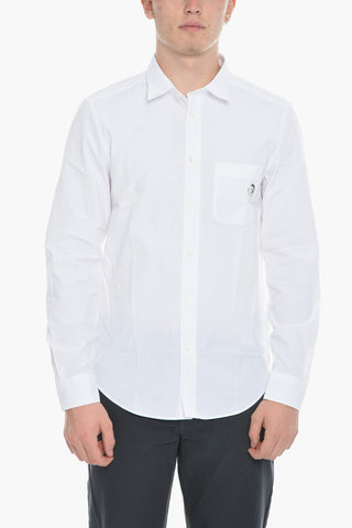 Camicia S-BILL in Cotone con Collo Italiano E taschino