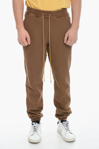 Joggers in Cotone Garzato con 3 Tasche