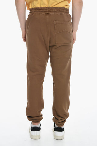 Joggers in Cotone Garzato con 3 Tasche