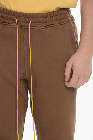 Joggers in Cotone Garzato con 3 Tasche
