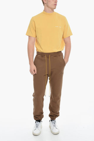Joggers in Cotone Garzato con 3 Tasche