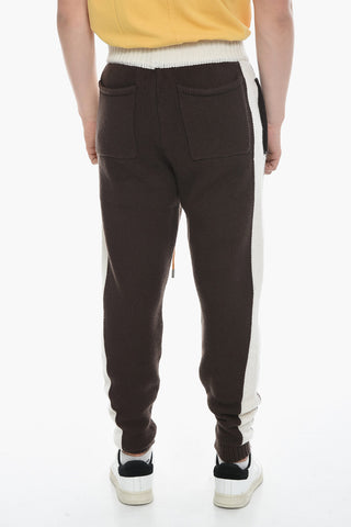 Pantaloni in Lana e Cashmere con Logo Ricamato