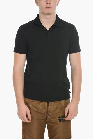Honeycomb Motif Solid Color TARANTO Polo Shirt