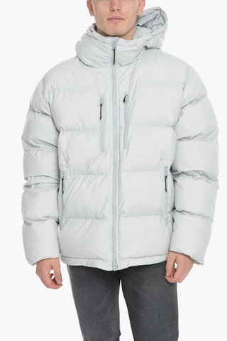 Rip Stop Checked DAVID Padded Jacket with Hood