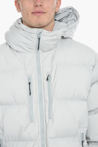 Rip Stop Checked DAVID Padded Jacket with Hood