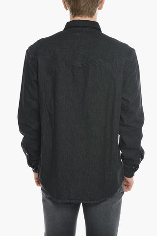 Denim  D-OCEAN  Overshirt with Snap Buttons