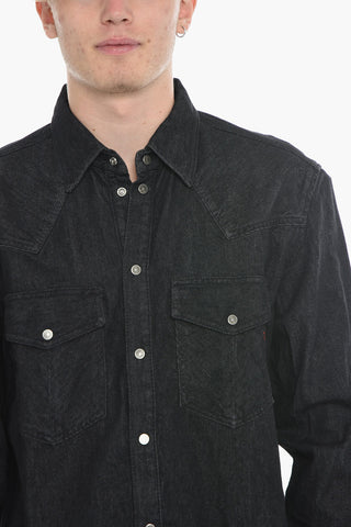 Denim  D-OCEAN  Overshirt with Snap Buttons