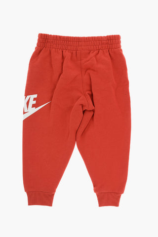 Solid Color Hoodie and Joggers Set with Printed Logo