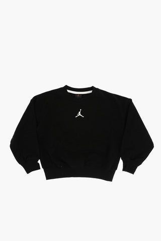 AIR JORDAN Solid-Color Crewneck Sweatshirt with Embroidery