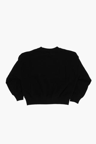 AIR JORDAN Solid-Color Crewneck Sweatshirt with Embroidery