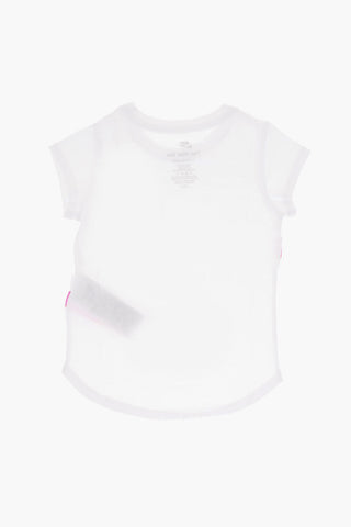 T-Shirt Girocollo SWOOSHFETTI in Tinta Unita con Logo a Contrasto