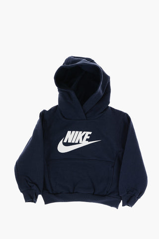Solid Color Hoodie and Joggers Set with Printed Logo