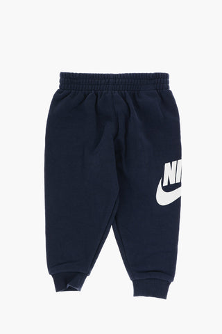 Solid Color Hoodie and Joggers Set with Printed Logo
