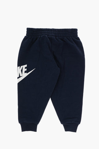 Solid Color Hoodie and Joggers Set with Printed Logo