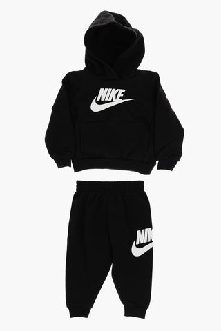 Fleeced Cotton Hoodie and Joggers Set