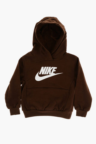 Solid Color Fleeced Cotton Hoodie and Joggers Set