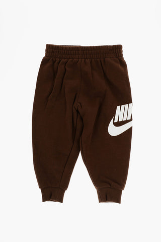 Solid Color Fleeced Cotton Hoodie and Joggers Set