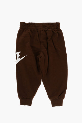 Solid Color Fleeced Cotton Hoodie and Joggers Set