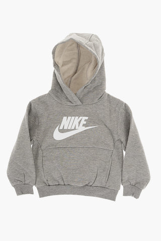 Solid Color Fleeced Cotton Hoodie and Joggers Set
