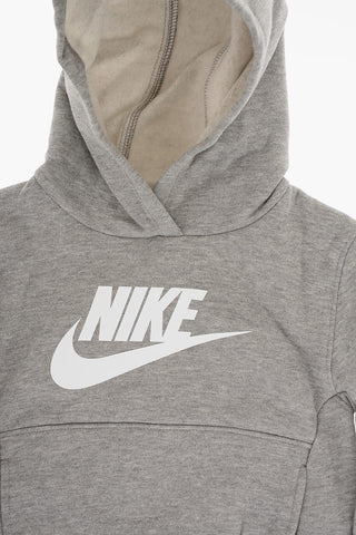 Solid Color Fleeced Cotton Hoodie and Joggers Set