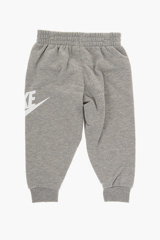 Solid Color Fleeced Cotton Hoodie and Joggers Set