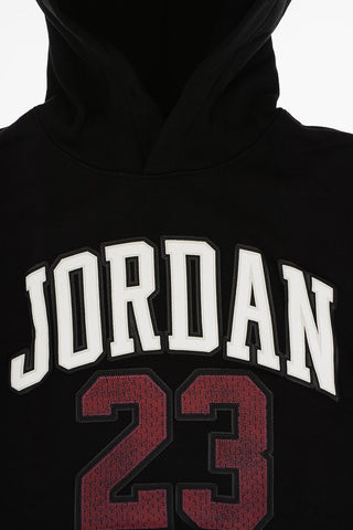 AIR JORDAN Felpa Hoodie in Cotone Felpato con Dettaglio a Contrasto