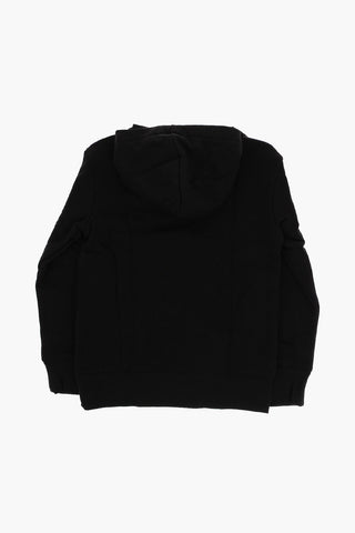 AIR JORDAN Felpa Hoodie in Cotone Felpato con Dettaglio a Contrasto