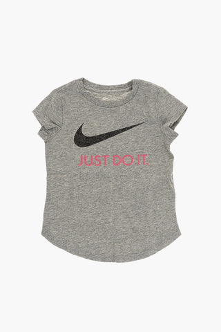T-Shirt mit Rundhalsausschnitt und Glitzerlogo