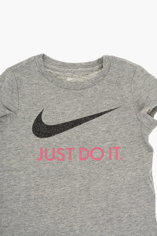 T-Shirt mit Rundhalsausschnitt und Glitzerlogo