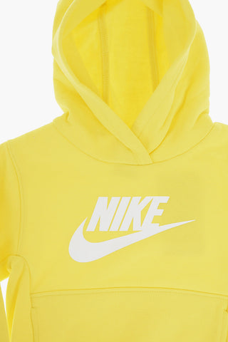 Set Felpa Hoodie e Joggers in Tinta Unita con Logo Stampato