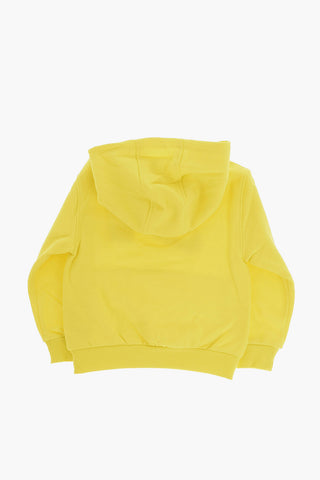 Set Felpa Hoodie e Joggers in Tinta Unita con Logo Stampato