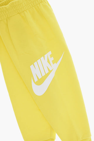 Set Felpa Hoodie e Joggers in Tinta Unita con Logo Stampato
