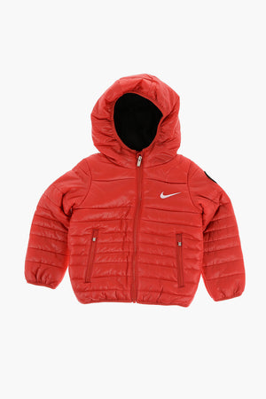 Steppjacke in Uni mit Kapuze