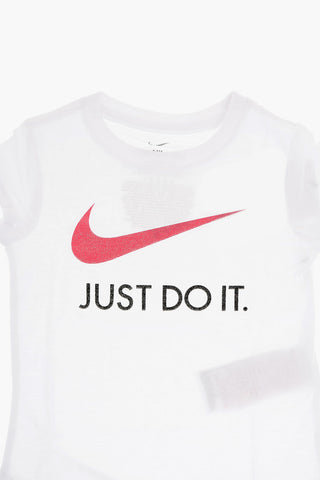 T-Shirt mit Rundhalsausschnitt und Glitzerlogo