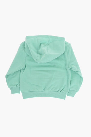 Solid Color Fleeced Cotton Hoodie and Joggers Set