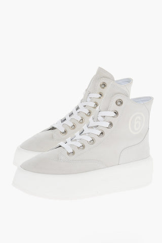 MM6 Suede High Top Sneakers with Platform