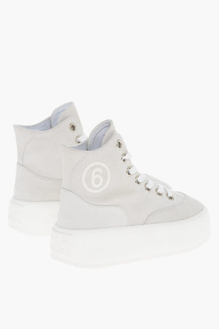MM6 Suede High Top Sneakers with Platform
